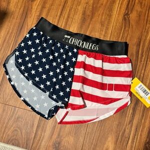 Chicknlegs Women's USA 1.5" Split Shorts